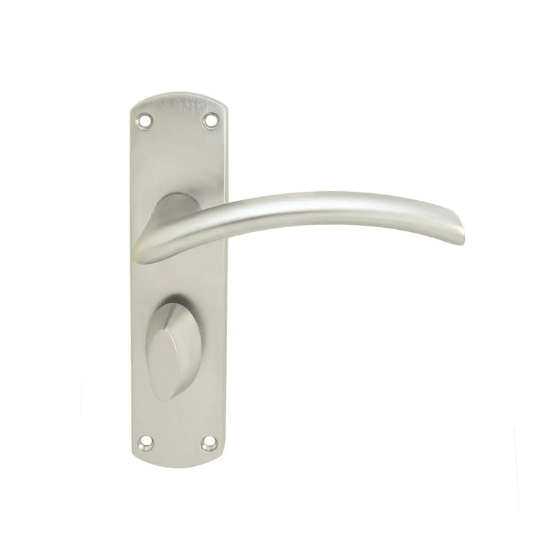 Serozzetta Tres Lever On Backplate - Bathroom 57Mm C/C - Satin Chrome 42MM X 170MM