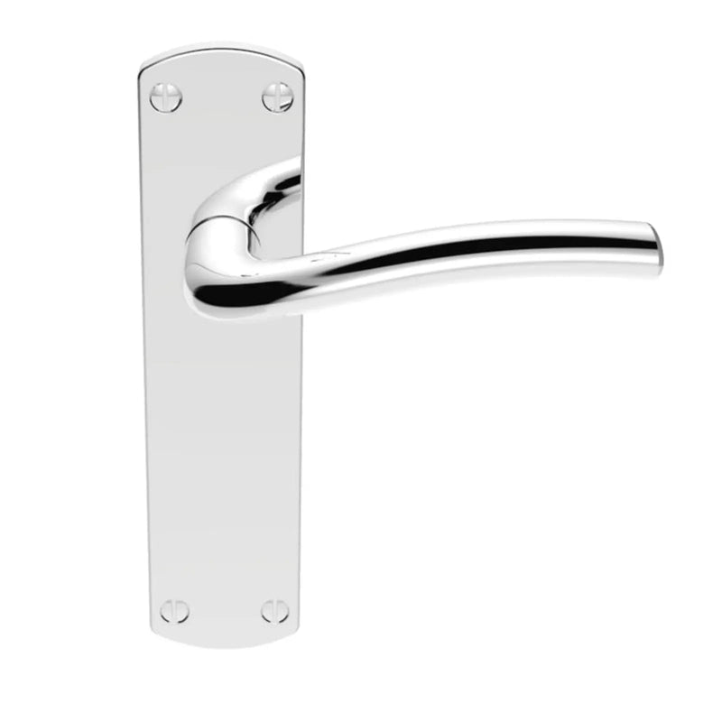 Serozzetta Cuatro Lever On Backplate - Latch - Polished Chrome 42MM X 170MM