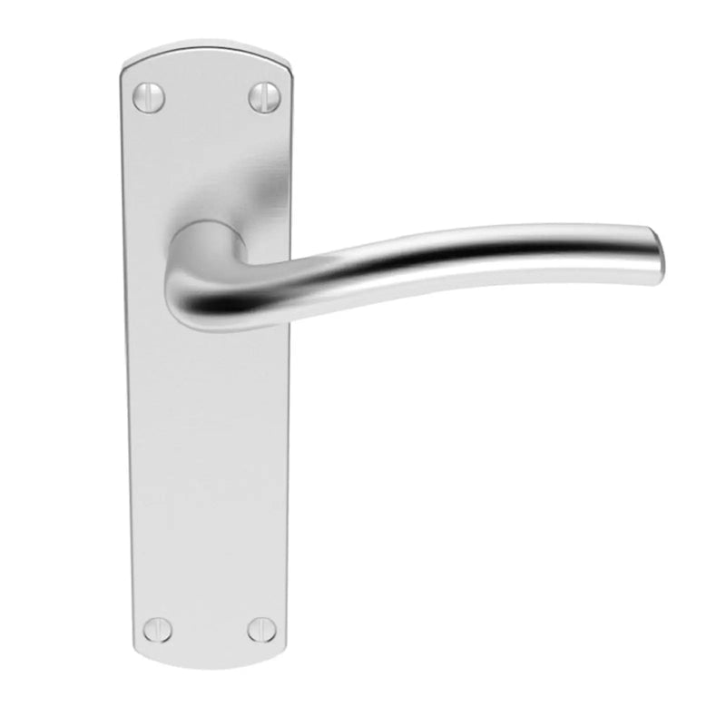 Serozzetta Cuatro Lever On Backplate - Latch - Satin Chrome 42MM X 170MM
