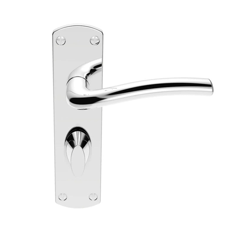 Serozzetta Cuatro Lever On Backplate - Bathroom 57Mm C/C - Polished Chrome 42MM X 170MM
