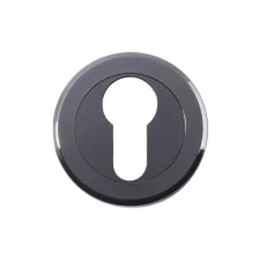 Escutcheon - Euro Profile - Screw-On Round Rose - Black Nickel 52MM