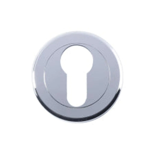 Escutcheon - Euro Profile - Screw-On Round Rose - Polished Chrome 52MM