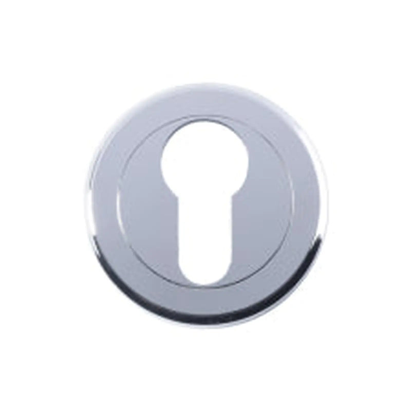 Escutcheon - Euro Profile - Screw-On Round Rose - Polished Chrome 52MM