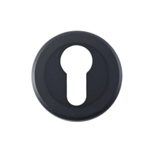 Escutcheon - Euro Profile - Round Rose - Matt Black