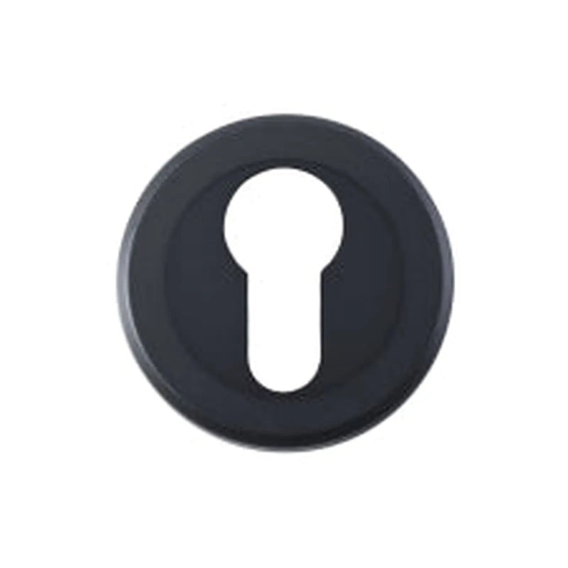 Escutcheon - Euro Profile - Round Rose - Matt Black