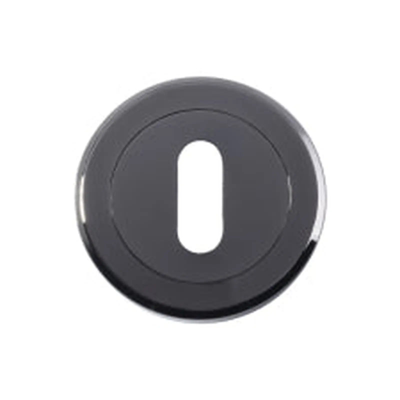 Escutcheon - Lock Profile - Screw-On Round Rose - Black Nickel 52MM