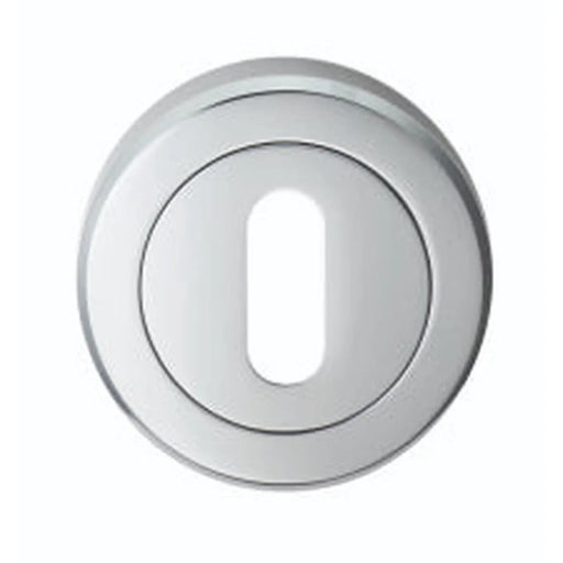Escutcheon - Lock Profile - Screw-On Round Rose - Polished Chrome 52MM