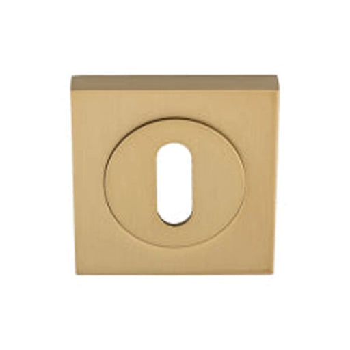 Escutcheon - Lock Profile - Square Rose - Satin Brass