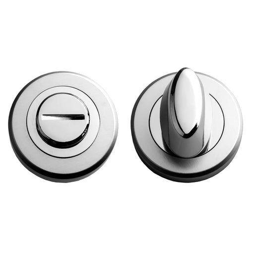 Stax Turn & Release - 5Mm Spindle - Screw-On Round Rose - Polished Chrome/Satin Chrome 52