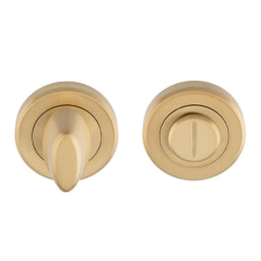 Stax Turn & Release - 5Mm Spindle - Screw-On Round Rose - Satin Brass