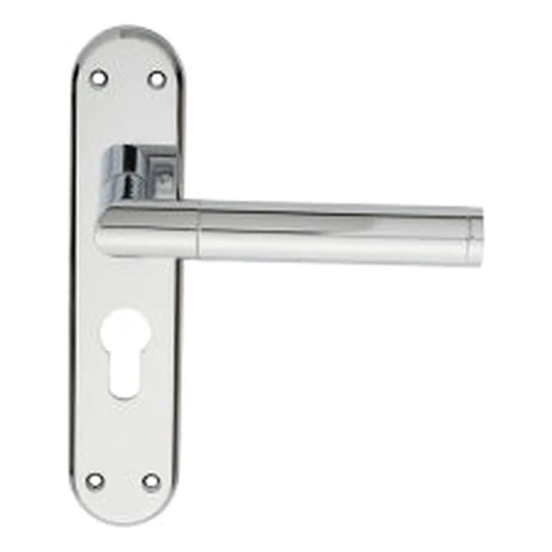 Scope Lever On Face-Fix Backplate - Euro 47.5Mm - Polished Chrome 180 x 40mm