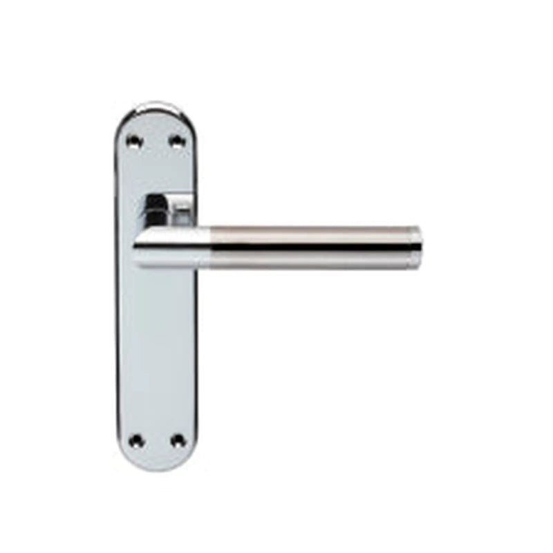Scope Lever On Face-Fix Backplate - Latch - Polished Chrome/Satin Nickel 180 x 40mm