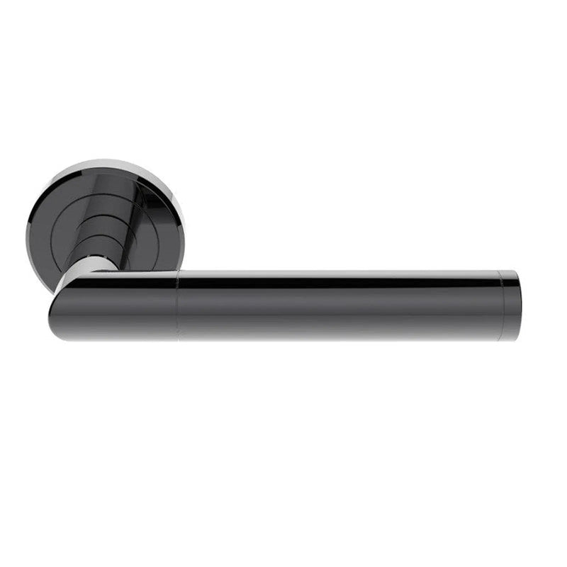 Trend Lever On Sprung Screw-On Round Rose - Black Nickel 50MM
