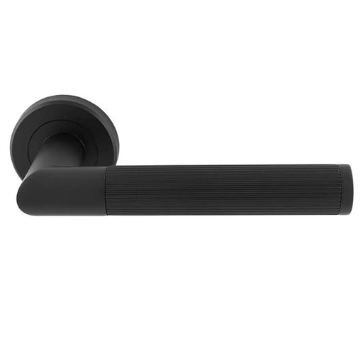 Trend Lines Lever On Sprung Screw-On Round Rose - Matt Black