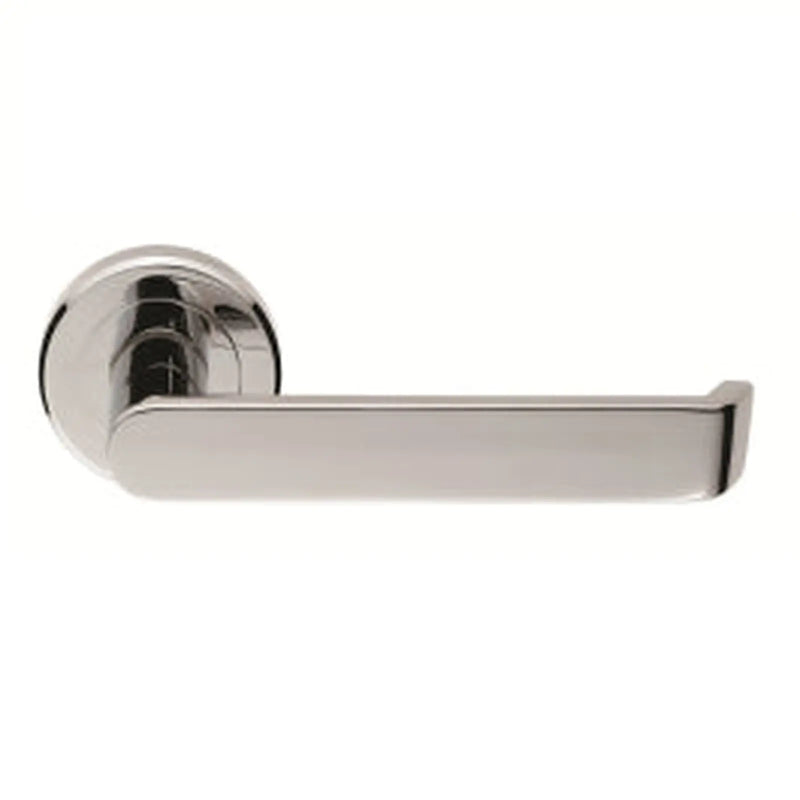 Concept Lever On Sprung Screw-On Round Rose - Polished Chrome