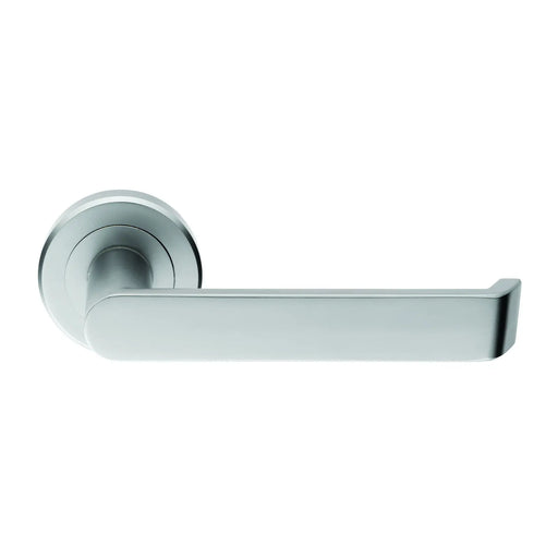 Concept Lever On Sprung Screw-On Round Rose - Satin Chrome