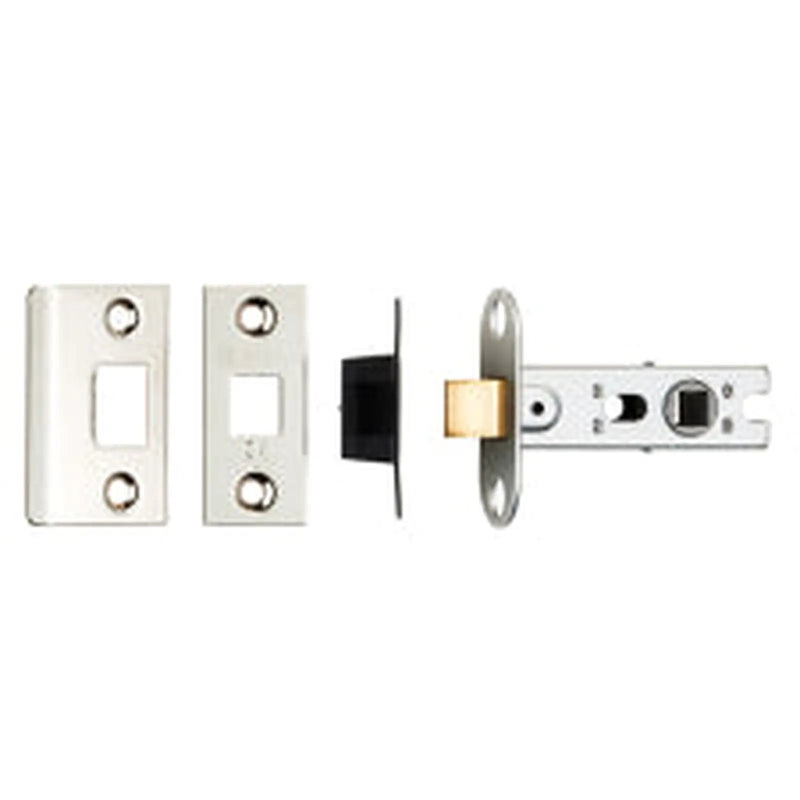 Stax 64Mm Bolt-Through Tubular Latch - 8Mm Follower - Square - Polished Nickel 64MM