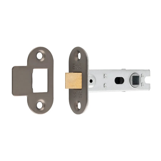 Stax 76Mm Bolt-Through Tubular Latch - 8Mm Follower - Radius - Matt Bronze