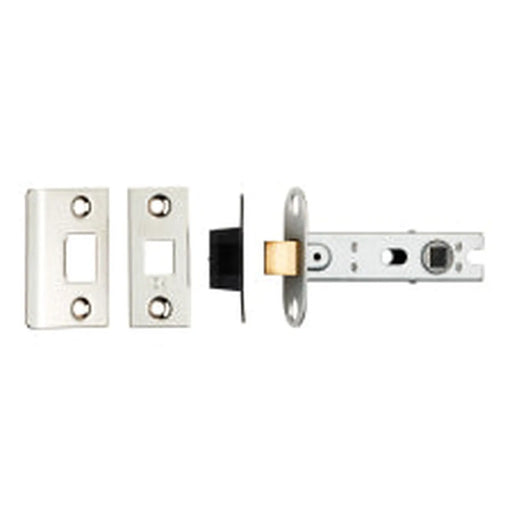Stax 76Mm Bolt-Through Tubular Latch - 8Mm Follower - Square - Polished Nickel 76MM
