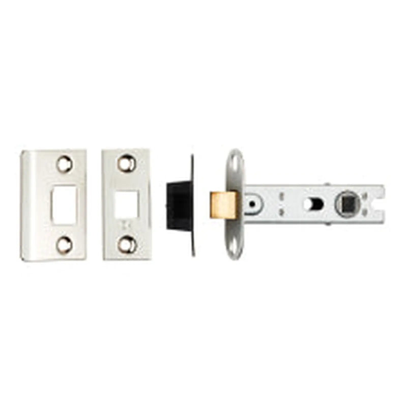 Stax 76Mm Bolt-Through Tubular Latch - 8Mm Follower - Square - Polished Nickel 76MM