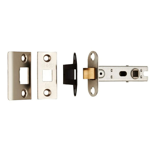 Stax 76Mm Bolt-Through Tubular Latch - 8Mm Follower - Nickel Plated - Square - Nickel Plated 76mm