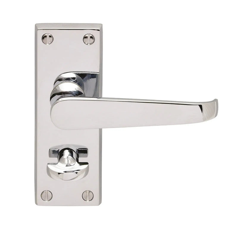 Victorian - Straight Lever Privacy Furniture (Contract Range) - Polished Chrome 120MMX40MM