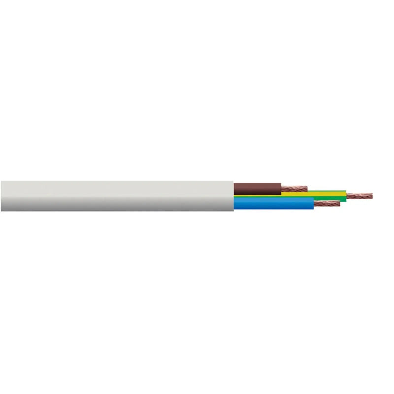Doncaster Cable 3 Core White Flex 5m x 1.5mm2