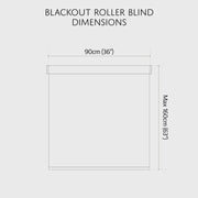 RENAISSANCE Blackout Roller Blind White 90cm