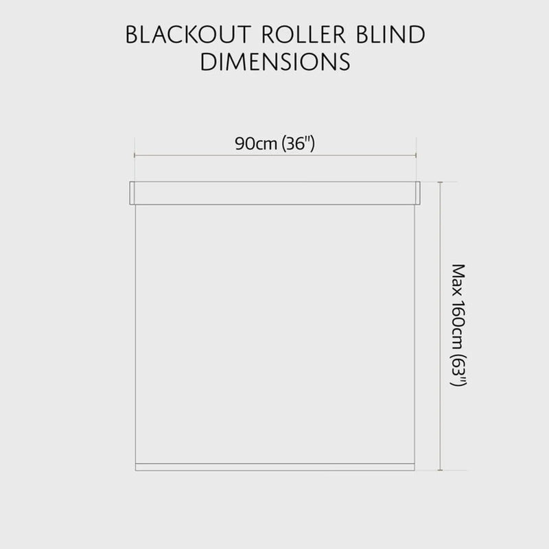 RENAISSANCE Blackout Roller Blind White 90cm