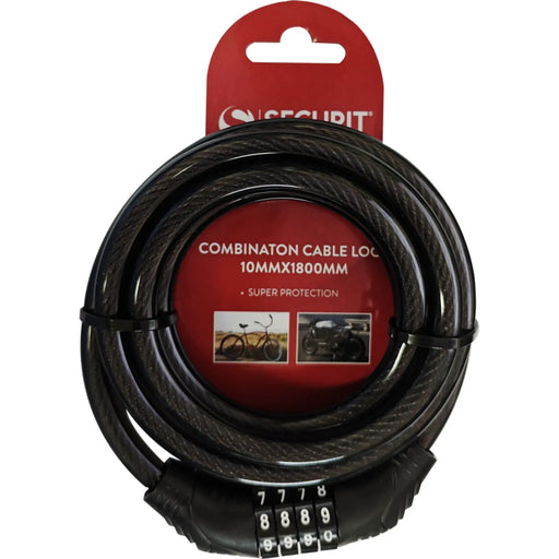 Securit Combination Cable Lock 1.8m x 10mm