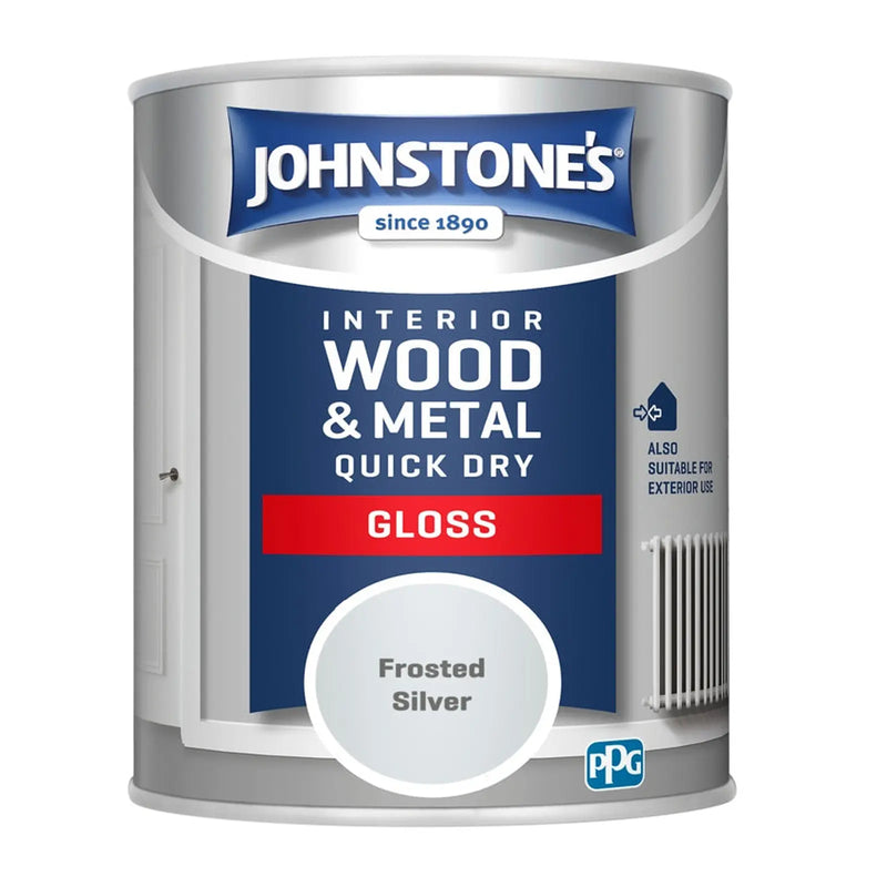 Johnstone's Quick Dry Gloss 750ml Frosted Silver