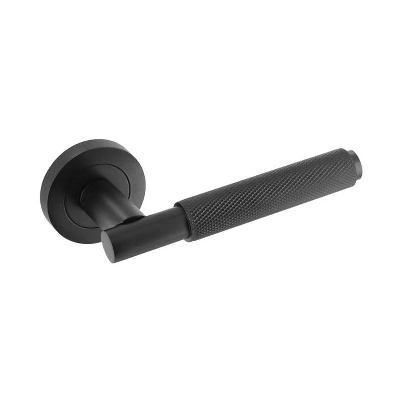 Smiths Architectural Knurled Lever On Rose Black