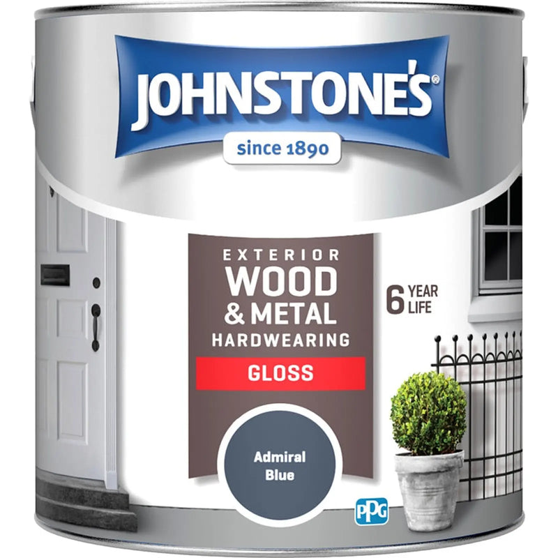Johnstone's Exterior Hardwearing Gloss 2.5L Admiral Blue
