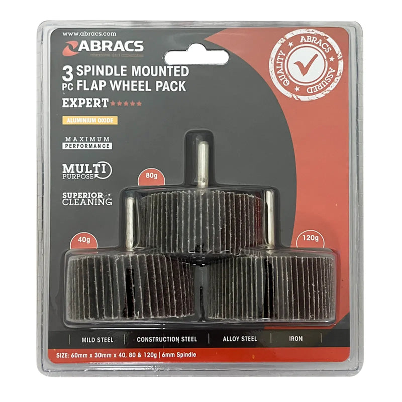 Abracs Flap Wheel 60mm Pack 3