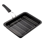 Mtk Housewares Vitreous Enamel Bakeware Grill Pan with Tray 28 x 23cm