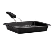 Mtk Housewares Vitreous Enamel Bakeware Grill Pan with Tray 28 x 23cm