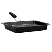 Mtk Housewares Vitreous Enamel Bakeware Grill Pan with Tray 28 x 23cm