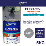 Bostik Flexacryl Instant Repair 5kg Grey