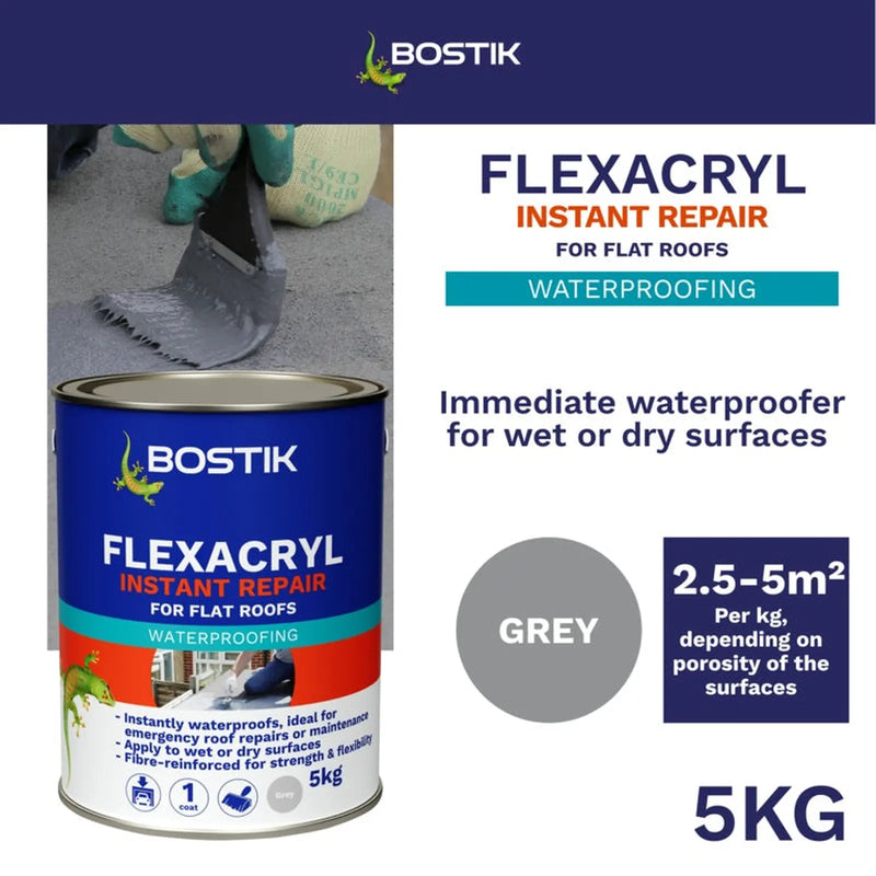 Bostik Flexacryl Instant Repair 5kg Grey
