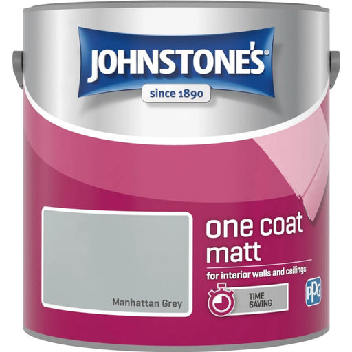 Johnstone's One Coat Matt 2.5L Manhattan Grey