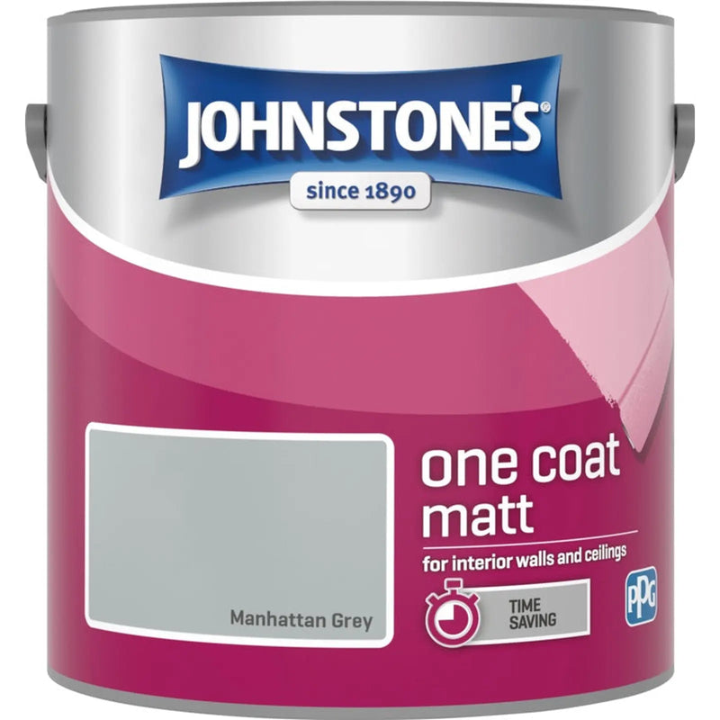 Johnstone's One Coat Matt 2.5L Manhattan Grey
