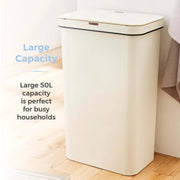 Tower 50L Rectangular Sensor Bin Cream