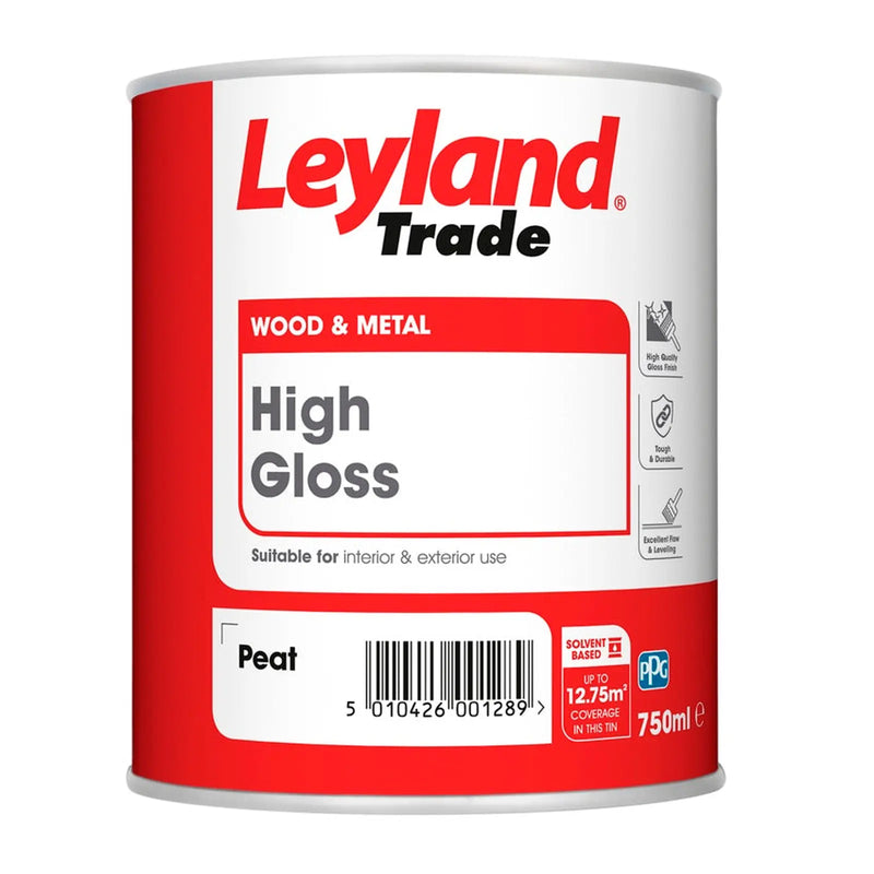 Leyland Trade High Gloss Peat 750ml