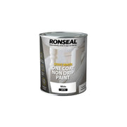 Ronseal Stays White One Coat Non Drip Paint 750ml White Satin