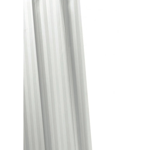Croydex Woven Stripe Shower Curtain 1800mm x 1800mm White