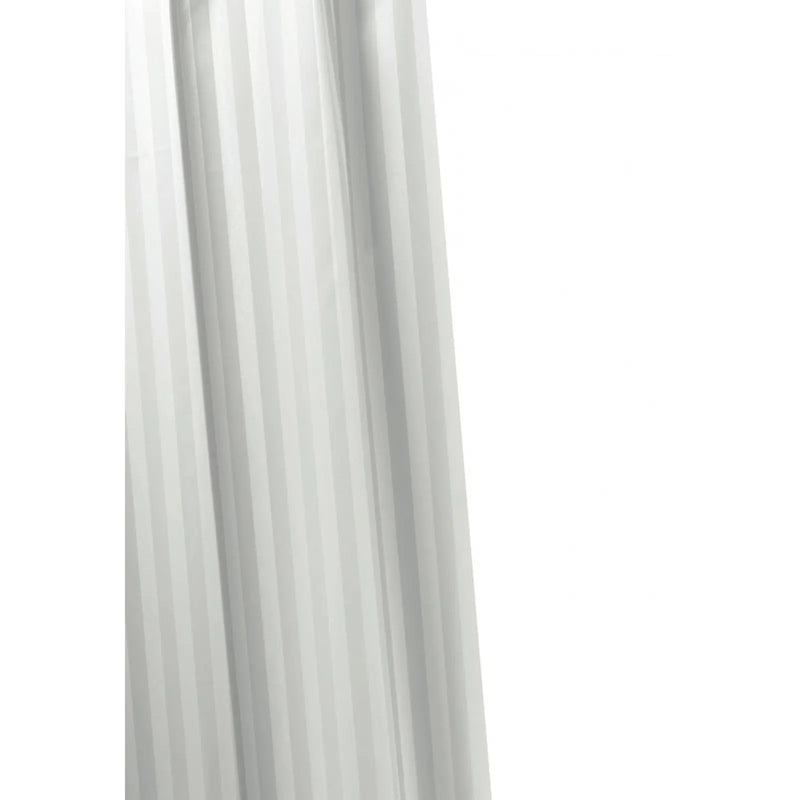 Croydex Woven Stripe Shower Curtain 1800mm x 1800mm White