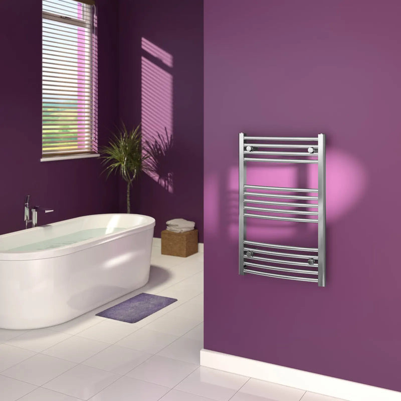 SupaPlumb Chrome Curved Towel Rail 500 x 1200mm