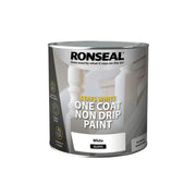 Ronseal Stays White One Coat Non Drip Paint 2.5L White Gloss