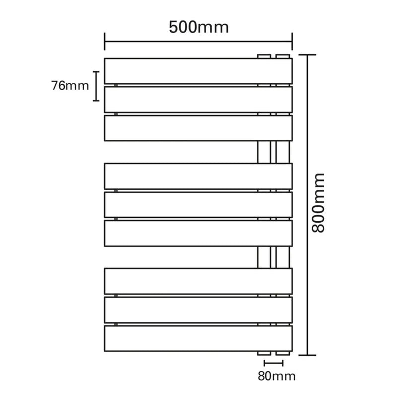 SP Lomond Designer Radiator Chrome 500mm x 800mm