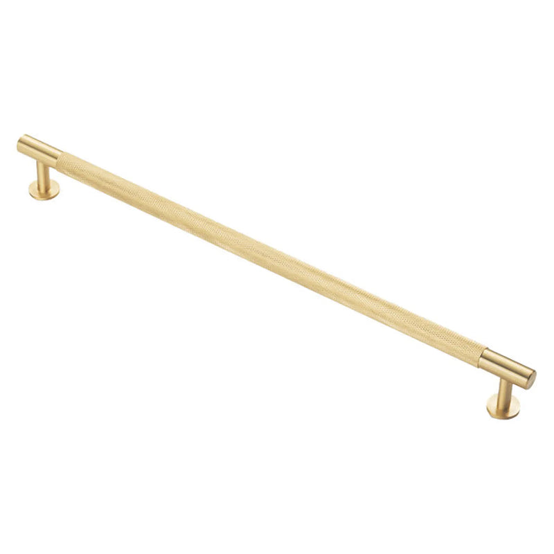 Knurled Cabinet Pull Handle 320Mm C/C - Satin Brass